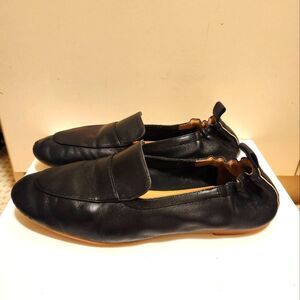 Everlane "Day" Loafers Blck Italian Glove Leather "Scrunch Back" Sz.7.5 Ret.$150